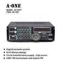 ราคา A-ONE แอมป์ขยายเสียง บลูทูธ รุ่น AV-102(AV-2277) (17960740291)