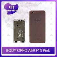 ราคา Body OPPO F1S/A59 อะไหล่บอดี้ เคสกลางพร้อมฝาหลัง Body อะไหล่มือถือ คุณภาพดี QQ service (6842261956)