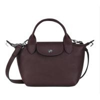 ราคา LE PLIAGE CUIR Top handle bag XS Burgundy แดงอมม่วงเข้มๆ (18566288024)