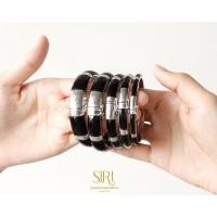 ราคา [วัดไซร้ข้อมือส่งทางแชท]No32กำไลนิลแท้ตัวเรือนเงินแท้925ชุบทองคำขาวแท้แกะลายด้วยมือจากช่างที่มีฝีมื (40780196944)