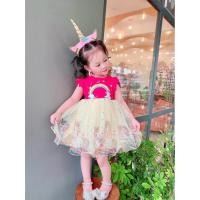 ราคา ชุดเดรสยางยืดผ้าชีฟองโพนี่สีรุ้งสําหรับเด็กผู้หญิง (26122499997)