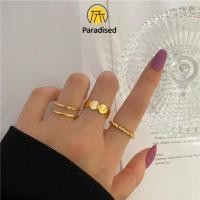ราคา paradised3 Piece Set Minimalist Punk Style Twist Sequin Rings Women's Vintage Geometric Tail Rings (47509313826)