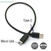 ราคา ROVER Type C ถึง Micro USB สายไฟสายชาร์จ 30/100 ซม.Micro B สายเคเบิลข้อมูลชาย Fast Charge Type-C สาย (57754196182)