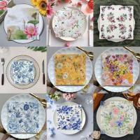 ราคา 21 รูปแบบrose กระดาษเช็ดปากลายดอกไม้พิมพ์ผ้าเช็ดปากทิชชู่ตกแต่ง Serviettes 20 ชิ้น/แพ็ค (22628839946)