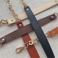 ราคา สายกระเป๋าสะพายหนัง PU สะพายไหล่ พร้อมอะไหล่โซ่สีทองแชมเปญ กว้าง 30 ยาว 58 มม. (10294406611)