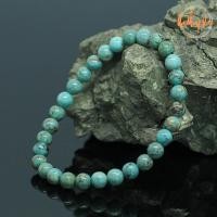 ราคา หินเทอร์ควอยซ์ ขนาด 6 มิล Turquoise แต่งสี กำไลหินมงคล เสริมอำนาจ บารมี หินสี กำไลหิน หินมงคล หินสีฟ้า by.ออมทอง (3183059686)