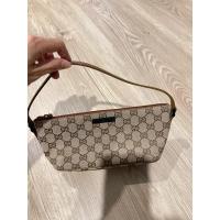 ราคา vintage GUCCI Boat Pochette Light Brown มือสอง (29069337648)