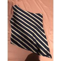 ราคา เสื้อปาดไหล่เฉียงสีกรมลายเฉียง (17231223163)