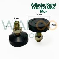 ราคา ตัวปรับยาง Stable เท้าเฟอร์นิเจอร์ความสูงปรับโต๊ะเก้าอี้โซฟาตู้เหล็ก Rack Bolt M8 D30 T21 Nut M8 สีเหลือง Fine ด้ายประแจ 12 (54059559834)