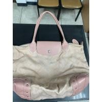 ราคา Longchamp แท้วินทเจทรงผ้าผสมหนัง มีรอยเลอะทั้งใบ หนังสวย (42076565941)