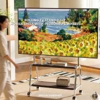 ราคา JIPATACHOBSHOP | Rolling TV Stand 32–75 นิ้ว ชั้นวางทีวีล้อเลื่อน พร้อม Pegboard (50209863843)