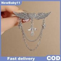 ราคา NY Vintage Angel Wings Crown Lapel Pin ยาว sel Chain Cross เข็มกลัดชุดป้ายผู้ชายผู้หญิง NBaby (40880844362)