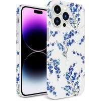 ราคา J.west Floral iPhone 12 Pro Max Case 6.7", การออกแบบลายดอกไม้ TPU แบบนุ่ม, กันชนกันกระแทกสําหรับผู้หญิงและผู้ชายสีฟ้า (55757483655)
