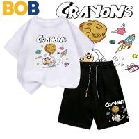 ราคา 【จัดส่งไทย】2ชิ้น ชุดแฟชั่นเด็ก ชินจัง Shinchan ลายการ์ตูน NASA เสื้อยืดแขนสั้น+กางเกงขาสั้น สำหรับเด็กอายุ 1-14ปี#10 (41178817189)