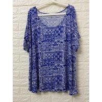 ราคา Apt 9 aztec เสื้อยืดไหล่เย็นสีน้ําเงิน (11613063265)
