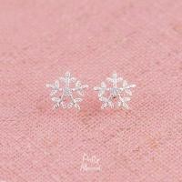 ราคา Pretty Moment ต่างหูเงิน ต่างหู cz เกล็ดหิมะเพชร Snowflake ต่างหูเงินแท้ ต่างหู มินิมอล 925 เพชรสวยงาม ของขวัญ (3100073352)