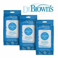 ราคา ของแท้ กระดาษเปียกสำหรับทำความสะอาดจุกนม จุกหลอก ขวดนม ยางกัด Dr Brown's Pacifier & Bottle Healthy Wipes (47708354272)