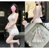 ราคา (XS-L) Blossom ✅️พร้อมส่งเดรสลูกไม้ผูกหลังกระโปรงระบายสองชั้นผ้าอัดพลีทโชว์ช่วงไหล่และคอทรงสวยดูดี (51810388568)