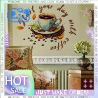 ราคา ถ้วยกาแฟสติ๊กเกอร์ติดผนังร้านอาหารพื้นหลังตกแต่งภาพจิตรกรรมฝาผนังสําหรับคาเฟ่ห้องครัวตกแต่งบ้าน1ชิ้น (57259280302)