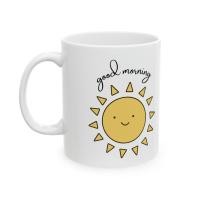 ราคา Good Morning with Joyful Sun Mug แก้วเซรามิค 11oz (55357228339)
