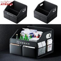 ราคา Zeekr X7 Zeekr 009 กล่องเก็บของหนังท้ายรถด้านหลังอเนกประสงค์ Organizer Car Boot กล่องพับได้ (41727983434)