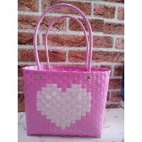 ราคา กระเป๋าเส้นสานพลาสติกทรงกระบอก (21625093552)