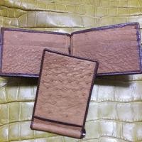 ราคา genuine ostrich skin money clip tan color หนีบธนบัตร (5395226990)