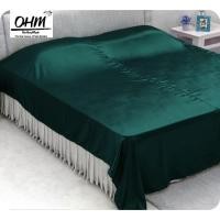 ราคา OHM ผ้าคลุมเตียง ผ้าซาตินแท้ 440 เส้น (เกรดพรีเมี่ยม) สีเขียวหัวเป็ด (1014134467)