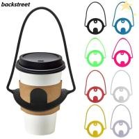 ราคา BACKSTAGE Drink Carrier Strap, Multi-Functional Portable Water Bottle Sling, Creative Silicone Cup AccessoriesReusable Milk Tea Cup Sleeve (26185479522)