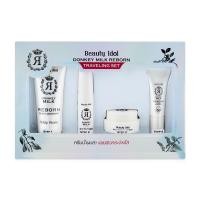 ราคา เซ็ตดองกี้ มิลค์ รีบอร์น BEAUTY IDOL DONKEY MILK REBORN FOAM DROP ESSENCE DAY NIGHT CREAM UV AQUA SUNSCREEN buffet นมลา. (23173691800)