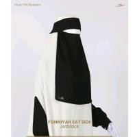ราคา FONDIYAH EATSIDE Chiffon Jetblack - ผ้าคลุม Niqab • Kadijah Indonesia dhiyasyari KadijahIndonesia (44155740241)
