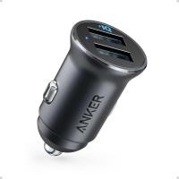 ราคา Anker 320 Car Charger (24W II), Mini Aluminium Alloy Dual USB พร้อม Blue LED สําหรับ iPhone16 15 14 13 12 Series, iPad Pro/Air 2/Mini, Galaxy และอื่นๆ - ไม่ใช้งานร่วมกับ Quick Charge (48107773710)