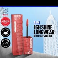 ราคา Maybelline Super Stay Vinyl Ink Transfer Proof Shine Longwear Lipstick - 16H Longwear Longlasting, Glossy, Instant Shine (56358523370)