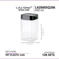 ราคา LAZ-Step กระป๋องพลาสติก PET ซีรี่ย์ 206 LAZ600SQ206 ขนาด 600 ml. บรรจุลังละ 126 ชุด (29071812747)