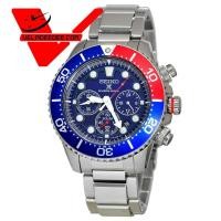 ราคา Veladeedee Seiko Solar Chronograph นาฬิกาข้อมือผู้ชาย สายสแตนเลส รุ่น SSC019P1 - Silver/Blue/Red (2274735189)