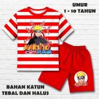 ราคา KATUN ชุดสูทแขนสั้นลายทางสําหรับเด็กชายและเด็กหญิง อายุ 6 เดือน - 10 ปี นารูโตะ โมติฟ เนื้อผ้าฝ้ายพรีเมี่ยม 1 ชิ้น สกรีน DTF (44364758559)