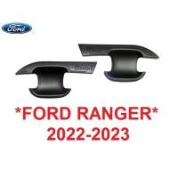 ราคา 2ปต เบ้ารองมือเปิด Ford Ranger 2022 2023 ฟอร์ด เรนเจอร์ ถาดรองมือเปิดประตู เบ้ามือจับประตู เบ้ากันรอย ถ้วยมือเปิด สีดำ (14790341100)