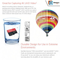 ราคา SANDISK Micro SDcard Extreme Pro 32GB/64GB/128GB/256GB (200MB) UHS-I V30 U3 Memory card (57550630411)