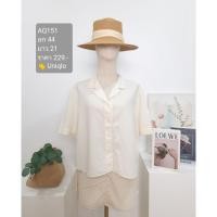 ราคา เสื้อเชิ้ตแขนสั้น ผ้าลินินผสม เสื้อมือสอง Uniqlo (54203104405)