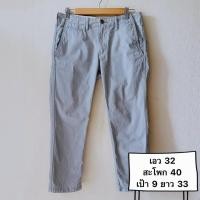 ราคา กางเกงยีนส์ขาห้าส่วน กางเกงยีนส์ แบรนด์ Uniqlo มือสอง (D0001) (57750968396)