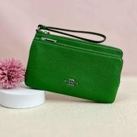 ราคา COACH DOUBLE ZIP WALLET คล้องมือ 2 ZiP L สี KELLLCU919 (45353117307)