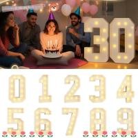 ราคา HGOUGVT รูปวันเกิดยักษ์,70 ซม.ตัวเลขยักษ์ LED Light Balloon,กล่องตกแต่ง Light Up บอลลูนไฟ LED 0-9 ตัวเลขกล่องบรรจุวันเกิดตกแต่ง (43470394188)
