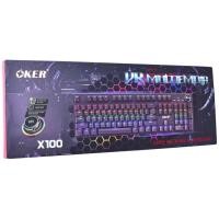 ราคา OKER X100 Mechanical Gaming Keyboard คีย์บอร์ดเกมมิ่ง ปุ่มแมคคานิคอล ปรับเปลี่ยนโมดด้วยลูกบิด (3148551324)