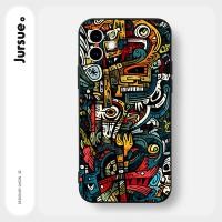 ราคา JURSUE เคสไอโฟน เคสซิลิโคนนุ่มกันกระแทกน่ารักตลก เคสโทรศัพท์ สีดำ Compatible for iPhone 17 16 15 14 13 12 11 Pro Max SE 2020 X XR XS 8 7 Plus xsmax 6splus 7plus 8plus พลัส Y3766 (18390264044)