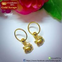 ราคา ต่างหูทองหุ้ม ห่วงห้อยคิตตี้ (294976365)