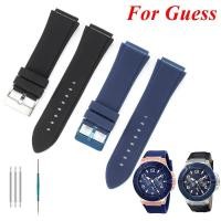 ราคา สําหรับ Guess W0247G3 W1058G2 W0040G3 W0040G3 สายนาฬิกาสร้อยข้อมือสีฟ้ายางซิลิโคนนาฬิกา 22 มม.X 25 มม.สายรัดข้อมือเครื่องมือ (46406552835)