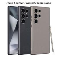 ราคา LUKEN หนังธรรมดากรอบโลหะสีสําหรับ Samsung Galaxy S23 S24 Ultra กรณี Ultra Ultra-thin ผิวรู้สึกสําหรับ Galaxy S24 Ultra (53153899252)