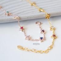 ราคา สร้อยข้อมือนพเก้า สร้อยข้อมือดาว สร้อยข้อมือพลอยแท้เสริมดวง สร้อยข้อมือเงินแท้ 925 ฝังพลอยแท้ by Mo (49408359445)