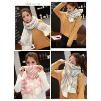 ราคา ผ้าพันคอไหมพรมน่ารัก ๆ สีแดง สีเทา (7615984221)