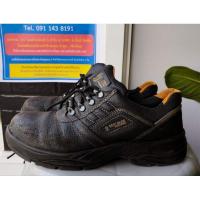 ราคา รองเท้า SAFETY SHOES เซฟตี้หัวเหล็กหนังแท้สีดำ Best safe มือสอง (24766490619)